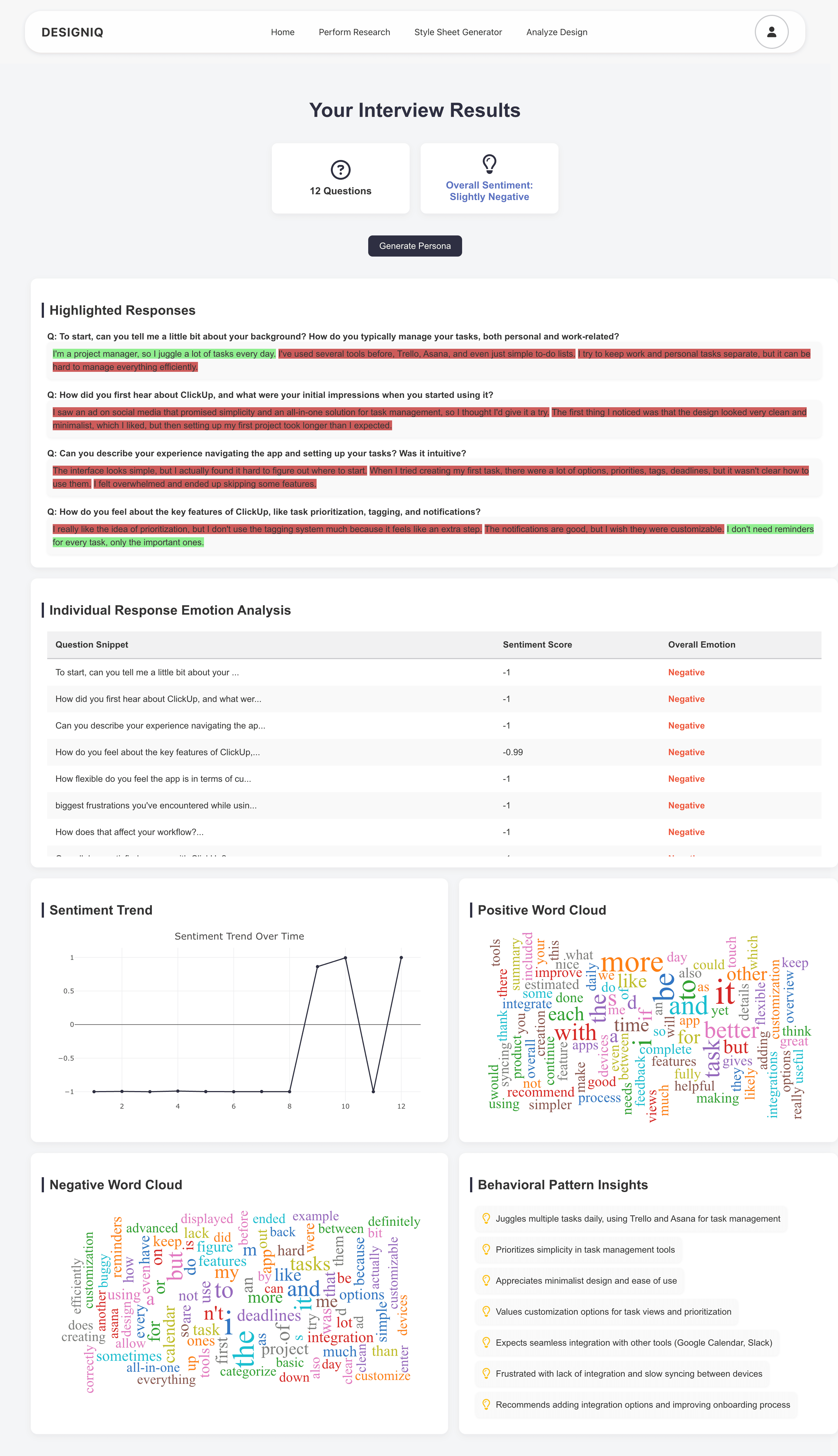 Qualitative Analysis Dashboard