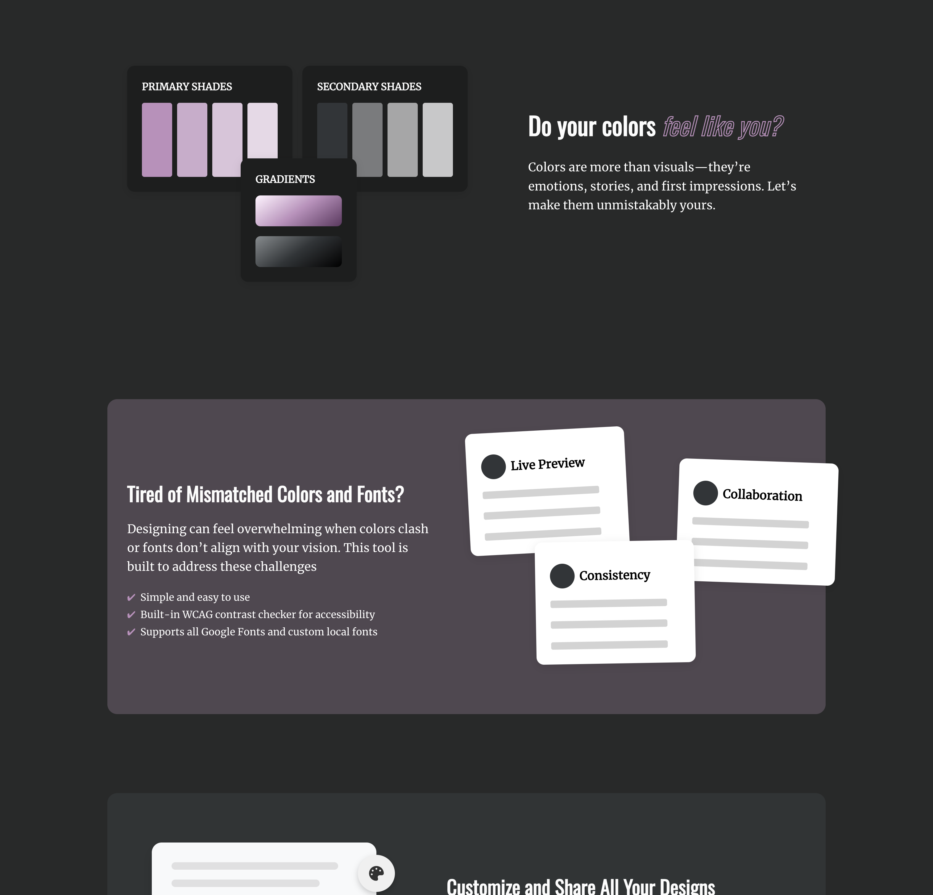 PreviewMyDesign Color Selection